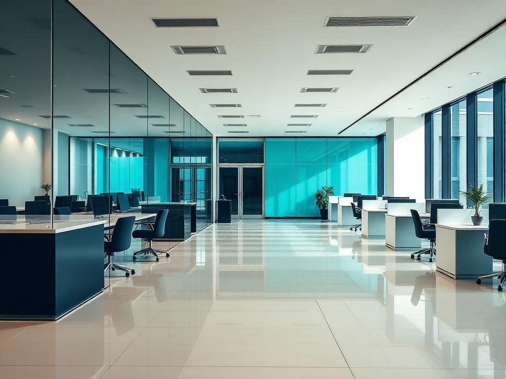 Clean modern office space maintained by CP Cleaning